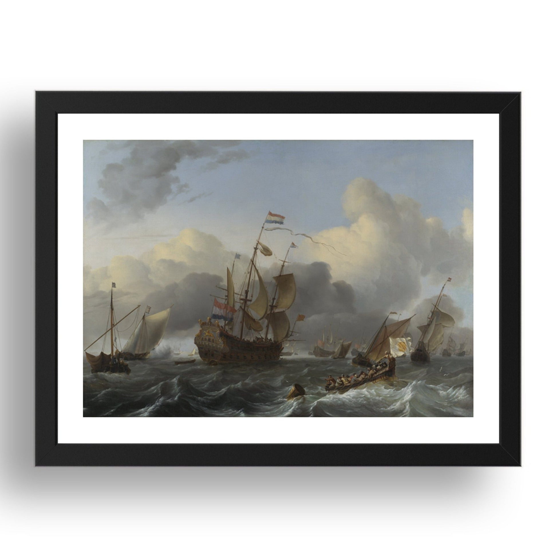 Ludolf Bakhuizen: The Eendracht and a Fleet of Dutch Men of war, Poster in 17x13"(A3) Frame