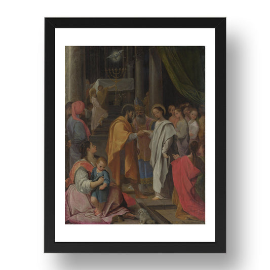 Ludovico Carracci: The Marriage of the Virgin, Poster in 17x13"(A3) Frame