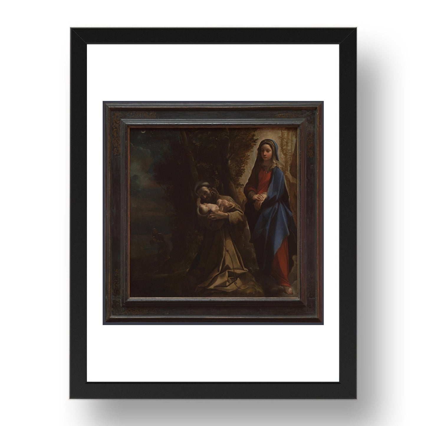 Ludovico Carracci: The Vision of Saint Francis, Poster in 17x13"(A3) Frame