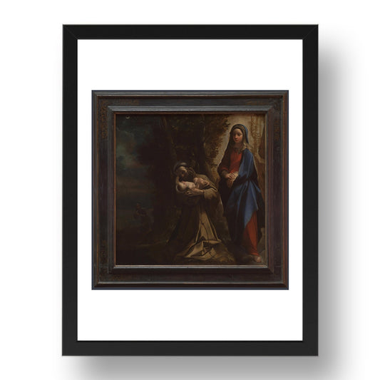 Ludovico Carracci: The Vision of Saint Francis, Poster in 17x13"(A3) Frame