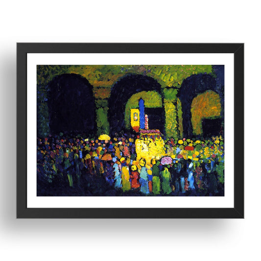 Ludwigkirche in Murnau 1908 by Wassily Kandinsky, 17x13" Frame