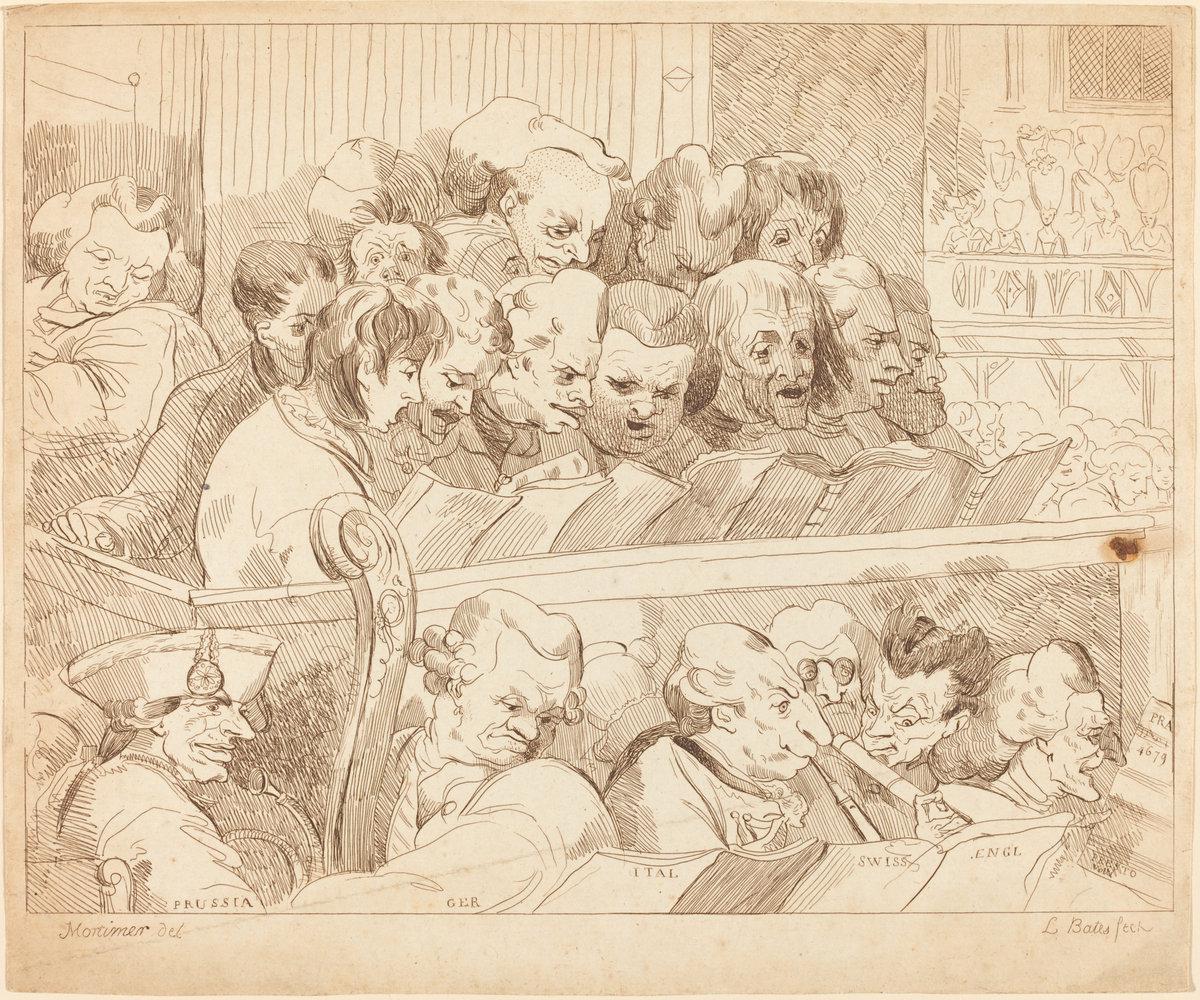 Lydia Bates after John Hamilton Mortimer:Choir,16x12"(A3) Poster