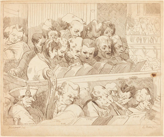 Lydia Bates after John Hamilton Mortimer:Choir,16x12"(A3) Poster