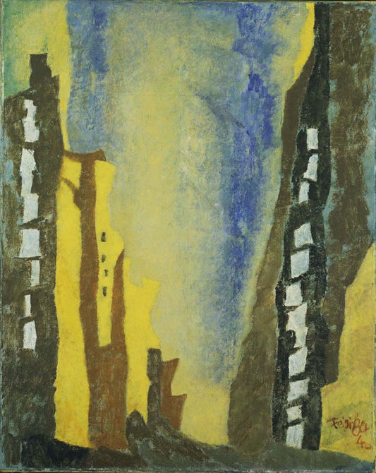 Lyonel Feininger - Manhattan, I, vintage art, modern poster print