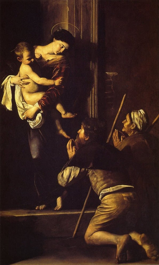 Madona di Loreto, vintage artwork by Caravaggio, 12x8" (A4) Poster