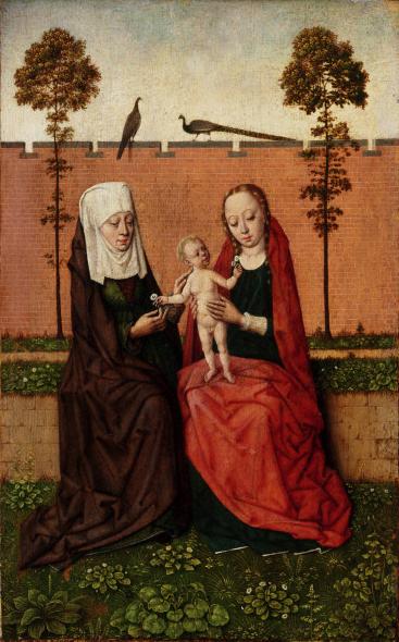 Madonna and Child and Saint Anne, vintage artwork by Master of the Tiburtine Siby l, A3 (16x12") Poster Print