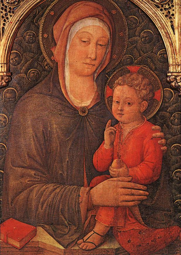 Madonna and Child Blessing, vintage artwork by Jacopo Bellini, A3 (16x12") Poster Print