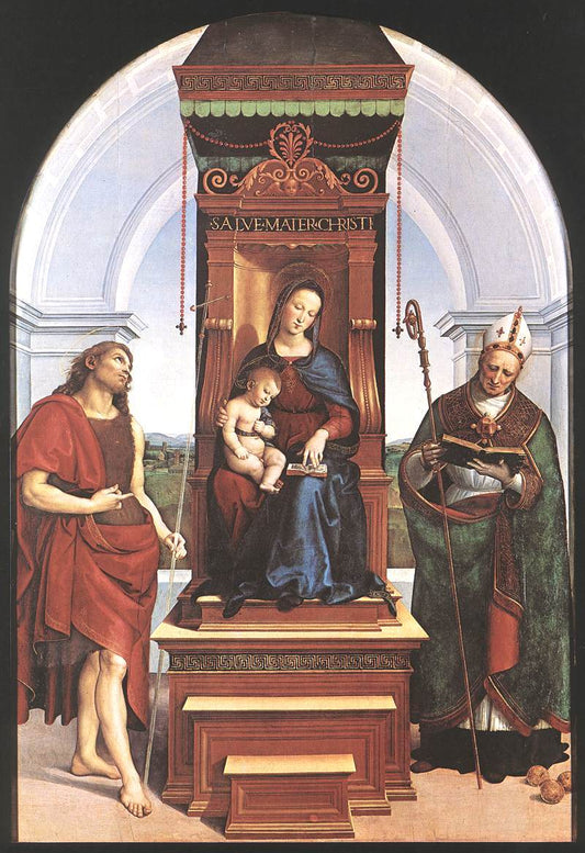 Madonna and Child (The Ansidei Altarpiece), vintage artwork by Raphael, A3 (16x12") Poster Print