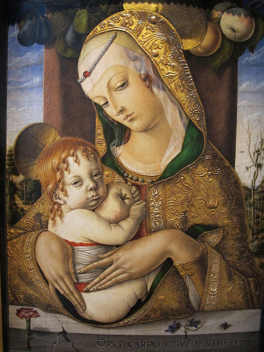 Madonna and Child with an Apple, vintage artwork by Carlo Crivelli, A3 (16x12") Poster Print
