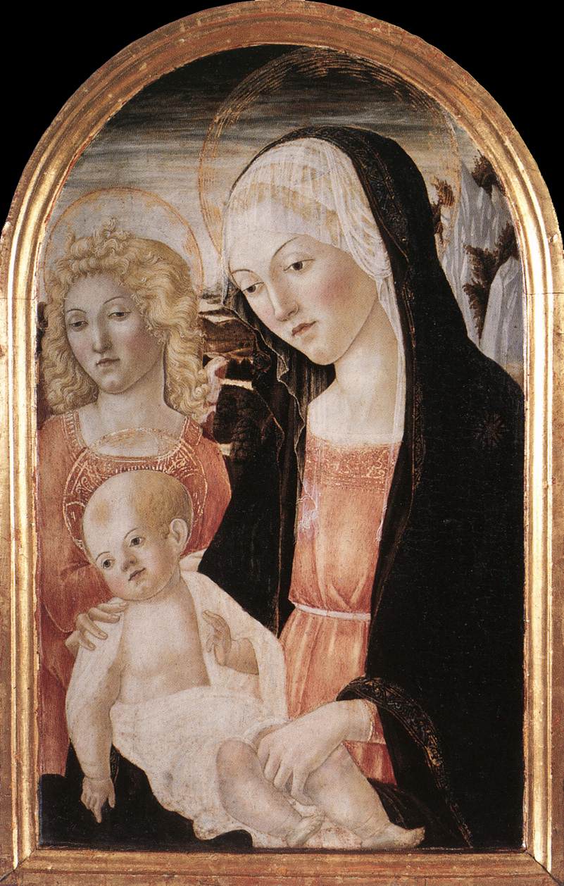 Madonna and Child with Angel, vintage artwork by Francesco di Giorgio Martini, A3 (16x12") Poster Print