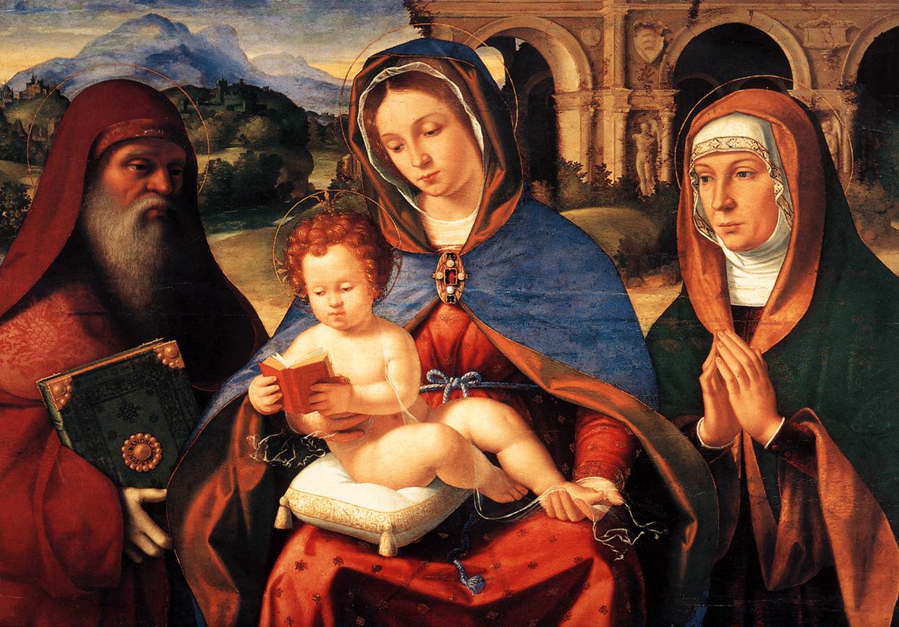 Madonna Baglioni, vintage artwork by Andrea Previtali, A3 (16x12") Poster Print