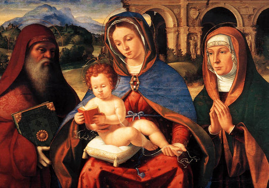 Madonna Baglioni, vintage artwork by Andrea Previtali, A3 (16x12") Poster Print