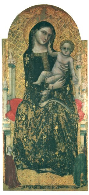Madonna dei denti (Madonna of the Teeth), vintage artwork by Vitale da Bologna, A3 (16x12") Poster Print