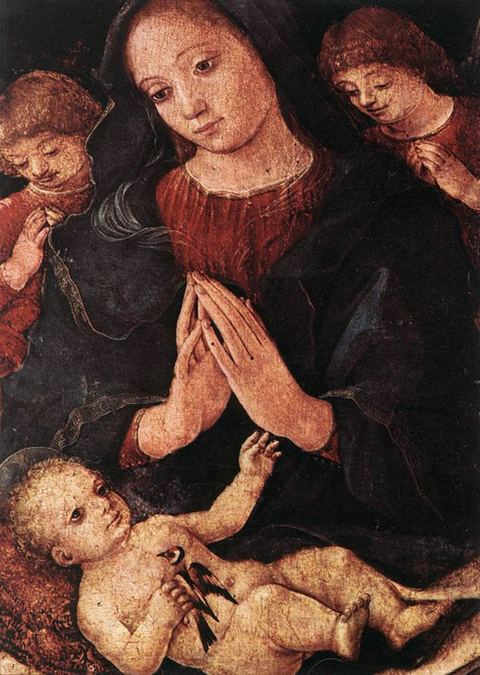 Madonna del Cardellino, vintage artwork by Liberali di Jacomo da Verona, A3 (16x12") Poster Print