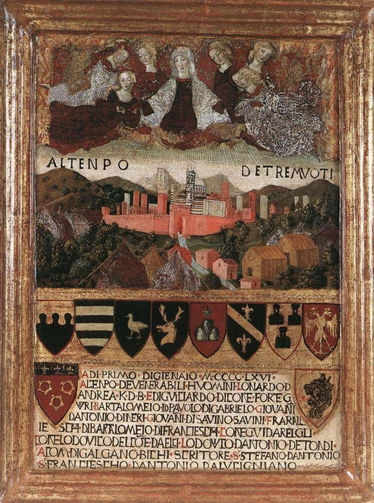 Madonna del Terremoto, vintage artwork by Attributed to Francesco di Giorgio Martini, A3 (16x12") Poster Print