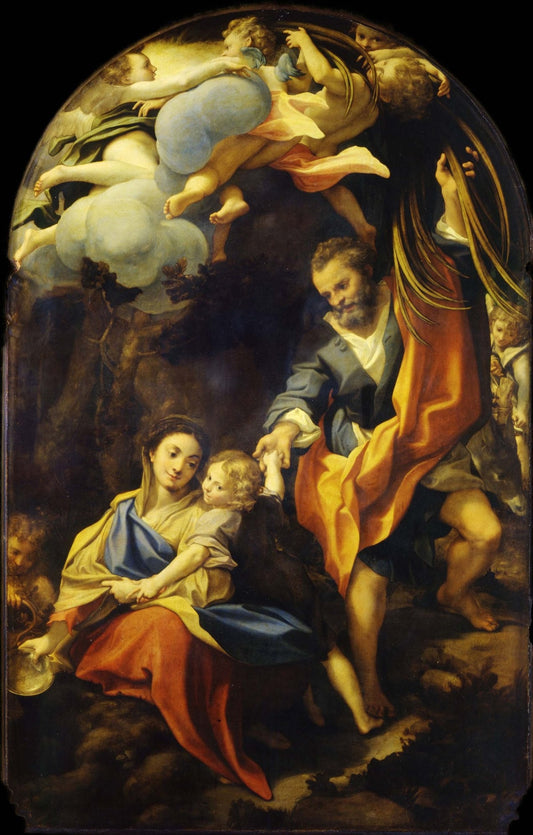 Madonna della Scodella, vintage artwork by Correggio, A3 (16x12") Poster Print