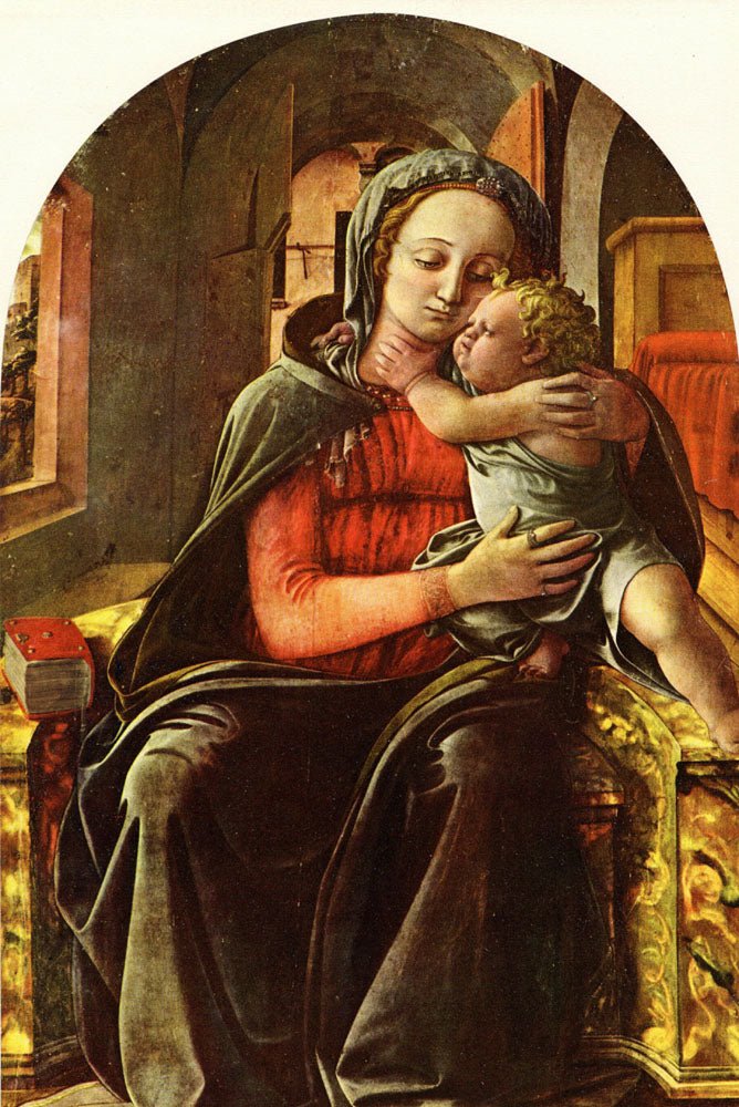 Madonna Enthroned, vintage artwork by Fra Filippo Lippi, A3 (16x12") Poster Print