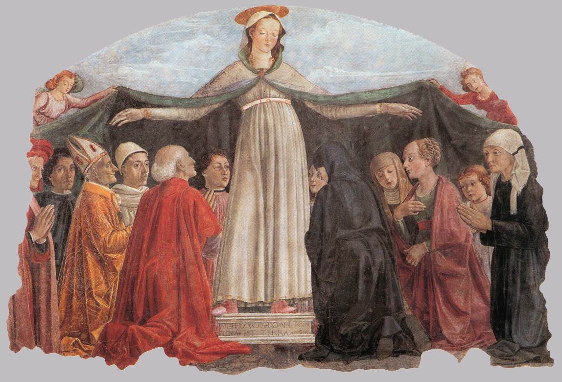 Madonna of Mercy, vintage artwork by Domenico Ghirlandaio, A3 (16x12") Poster Print