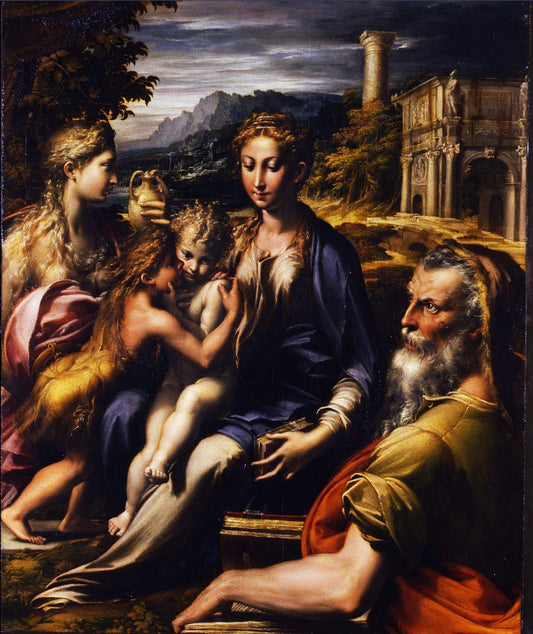 Madonna of San Zaccaria, vintage artwork by Parmigianino, A3 (16x12") Poster Print