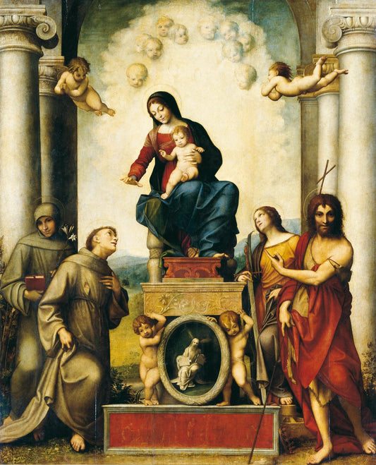 Madonna of St. Francis, vintage artwork by Correggio, A3 (16x12") Poster Print