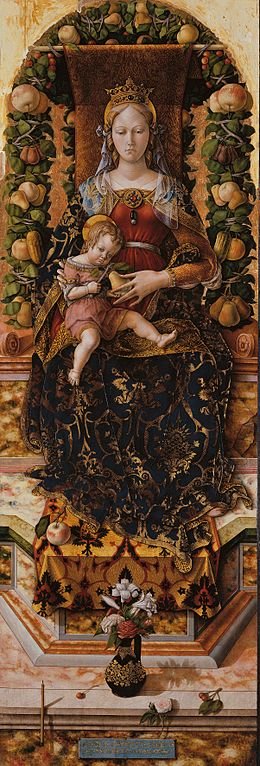 Madonna of the Candeletta, vintage artwork by Carlo Crivelli, A3 (16x12") Poster Print