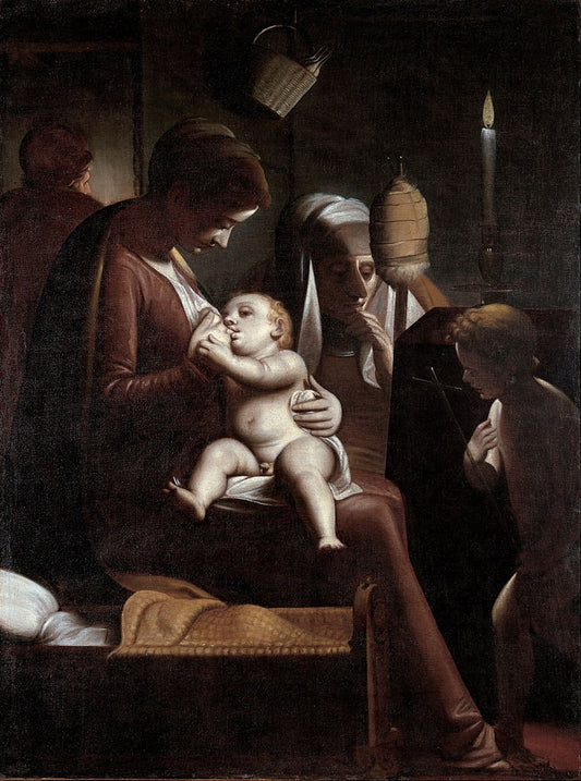 Madonna of the Candle, vintage artwork by Luca Cambiaso, A3 (16x12") Poster Print