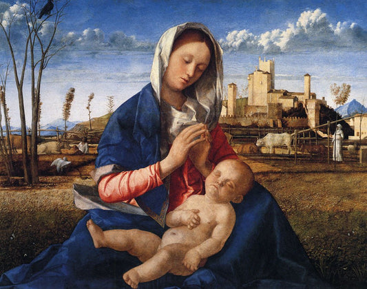 Madonna of the Meadow (Madonna del Prato), vintage artwork by Giovanni Bellini, A3 (16x12") Poster Print