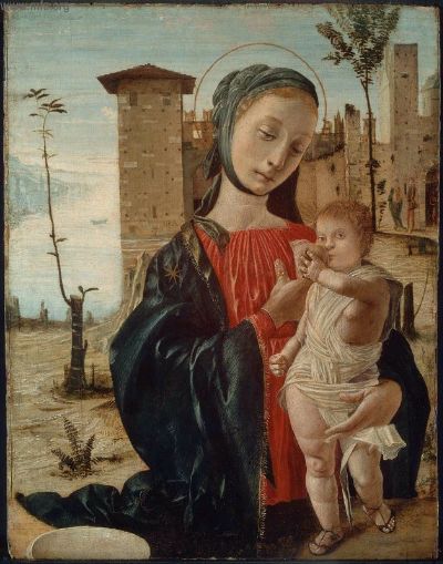 Madonna of the Milk, vintage artwork by Bramantino, A3 (16x12") Poster Print