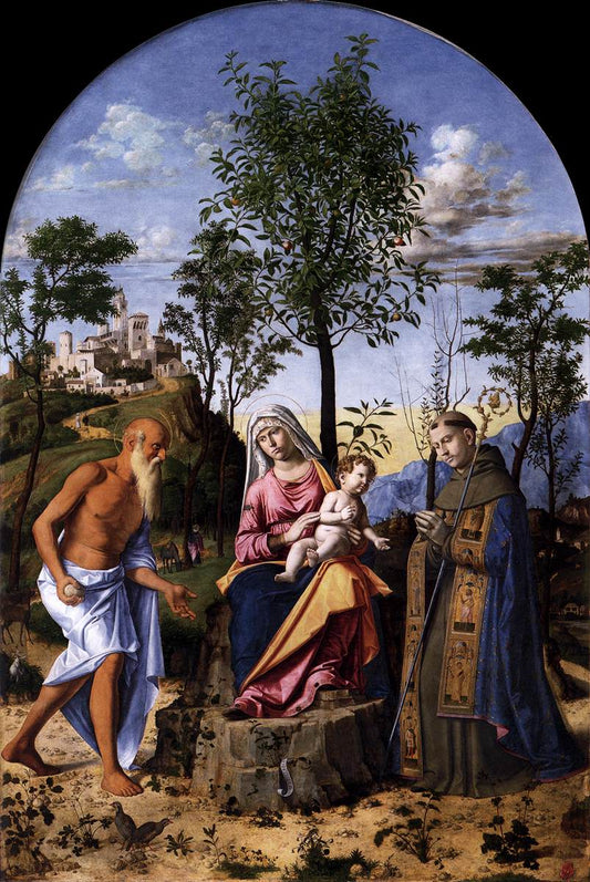 Madonna of the Orange Tree, vintage artwork by Cima da Conegliano, A3 (16x12") Poster Print