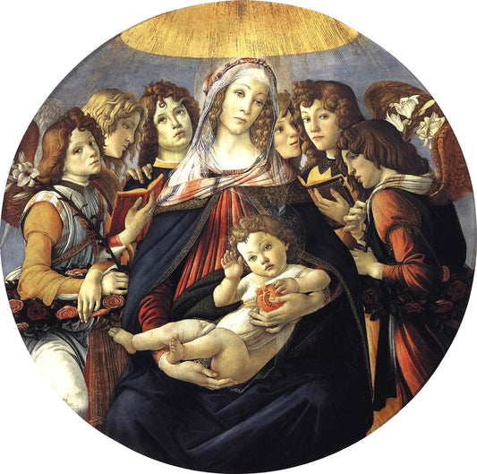 Madonna of the Pomegranate (Madonna della Melagrana), vintage artwork by Sandro Botticelli, A3 (16x12") Poster Print