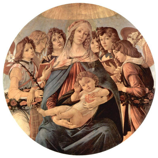 Madonna of the Pomegranate, vintage artwork by Sandro Botticelli, A3 (16x12") Poster Print