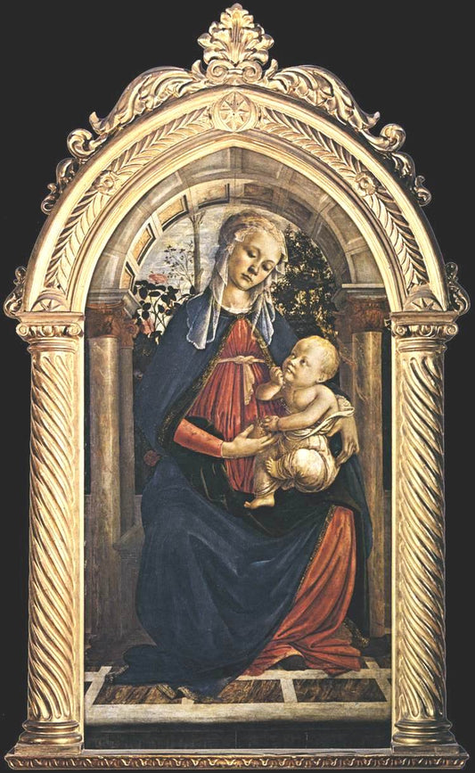 Madonna of the Rosengarden, vintage artwork by Sandro Botticelli, A3 (16x12") Poster Print