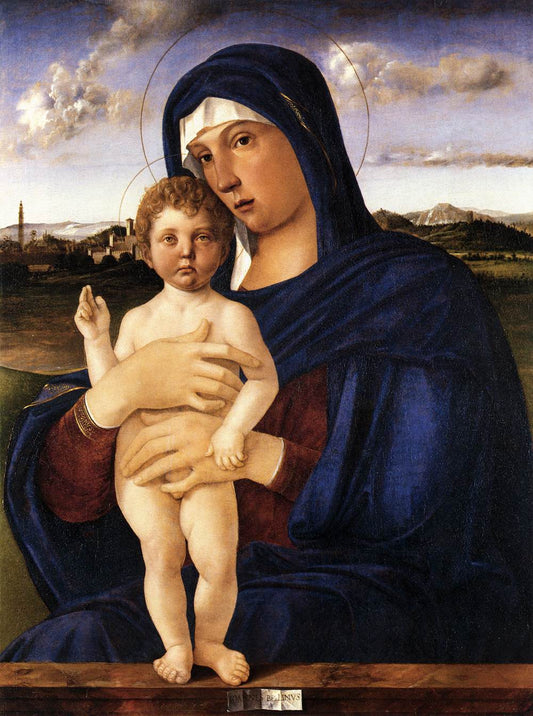Madonna with Blessing Child, vintage artwork by Giovanni Bellini, A3 (16x12") Poster Print