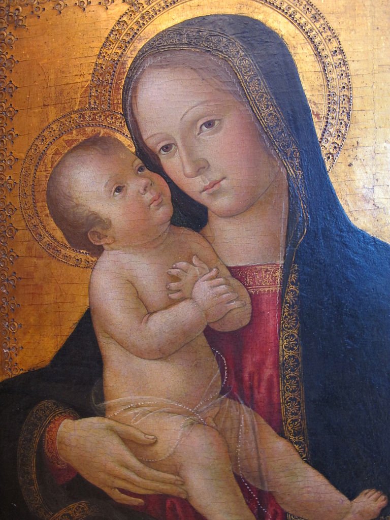 Madonna with Child, vintage artwork by Antoniazzo Romano, A3 (16x12") Poster Print