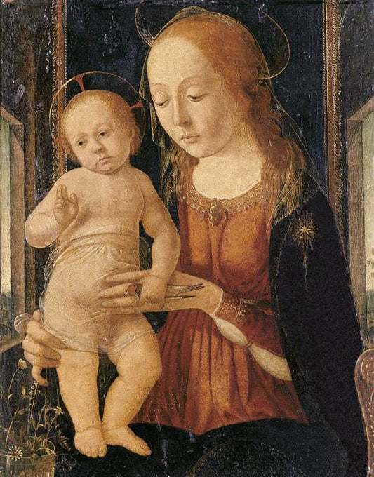 Madonna with Child, vintage artwork by Biagio d'Antonio, A3 (16x12") Poster Print