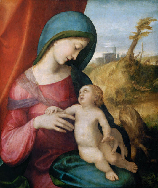 Madonna with Child, vintage artwork by Correggio, A3 (16x12") Poster Print