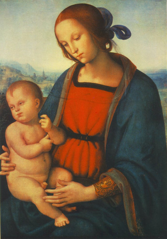 Madonna with Child, vintage artwork by Perugino, A3 (16x12") Poster Print