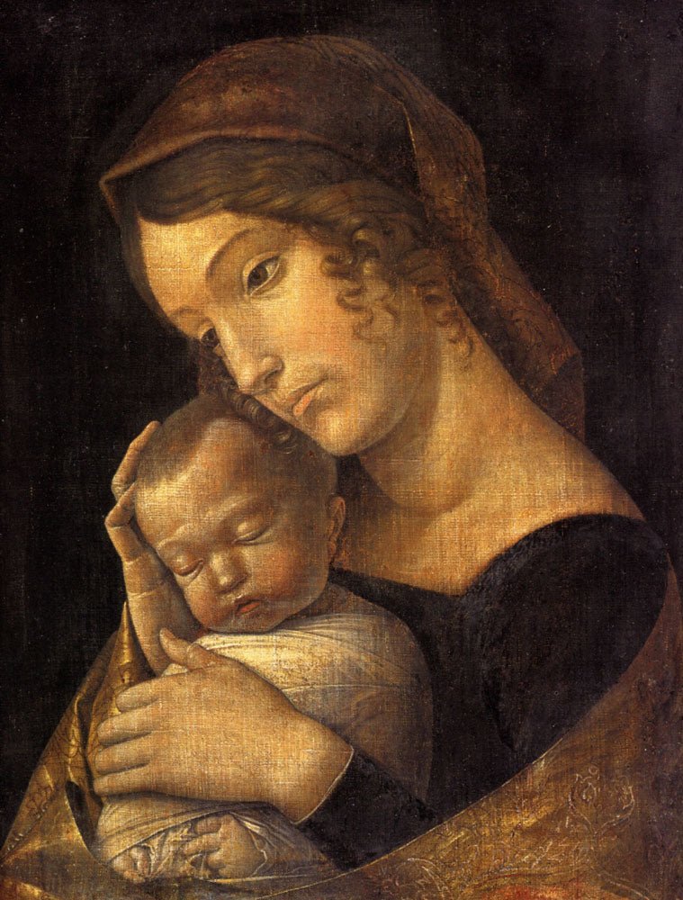 Madonna with Sleeping Child, vintage artwork by Andrea Mantegna, A3 (16x12") Poster Print