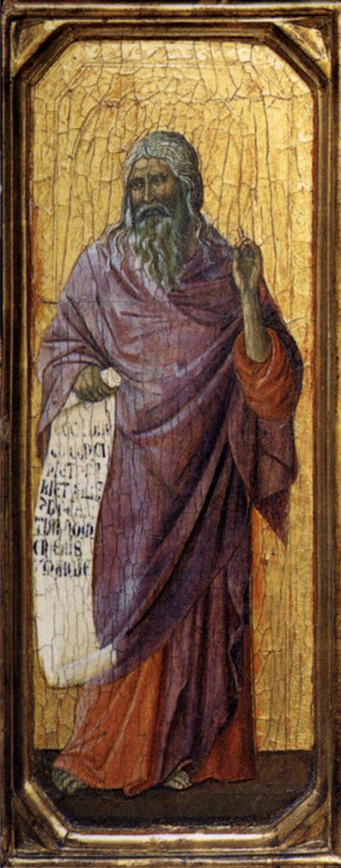 Maesta ~ Isaiah, vintage artwork by Duccio di Buoninsegna, 12x8" (A4) Poster