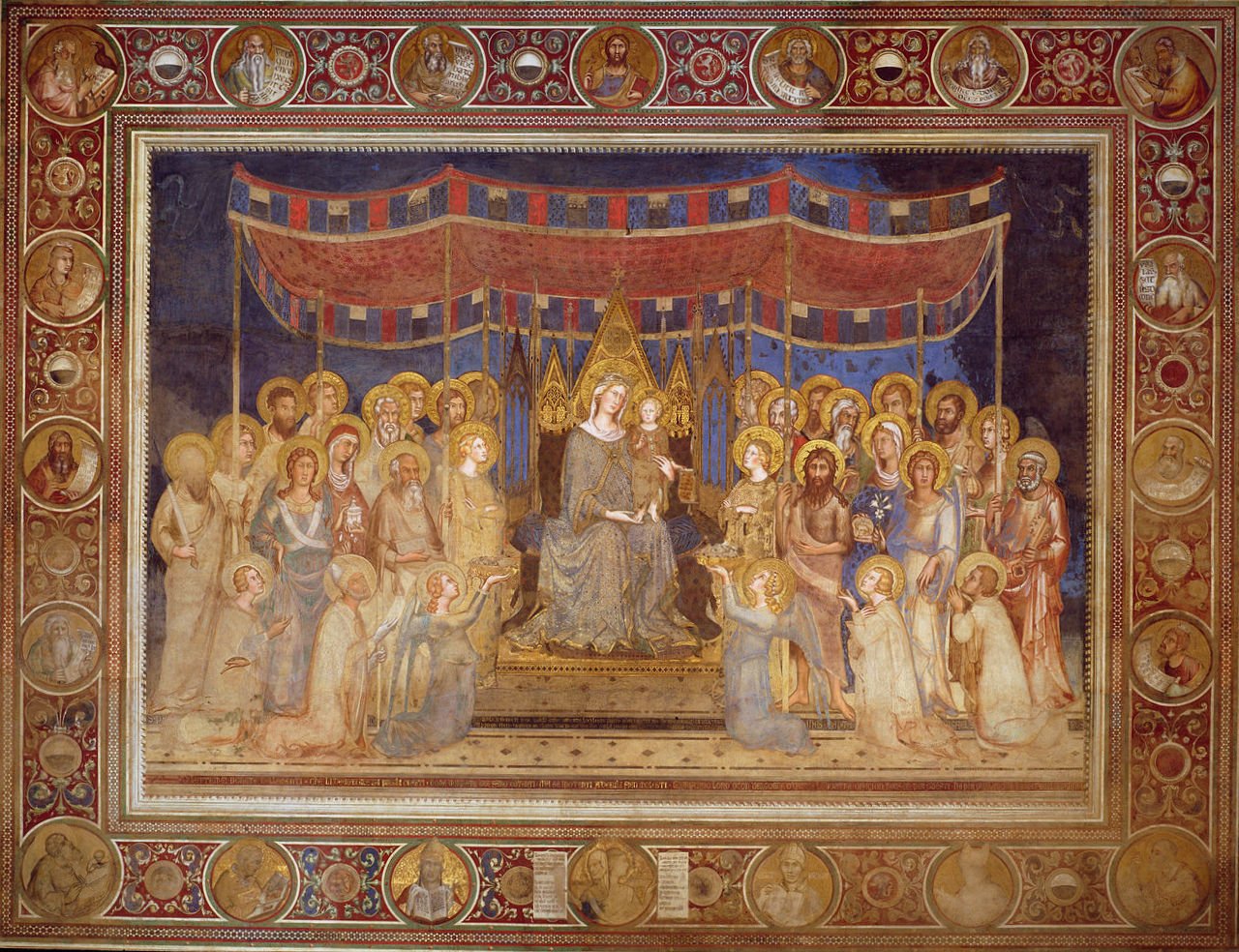 Maestà, vintage artwork by Simone Martini, A3 (16x12") Poster Print