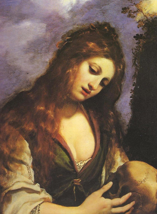 Magdalene, vintage artwork by Lodovico Cardi, 12x8" (A4) Poster