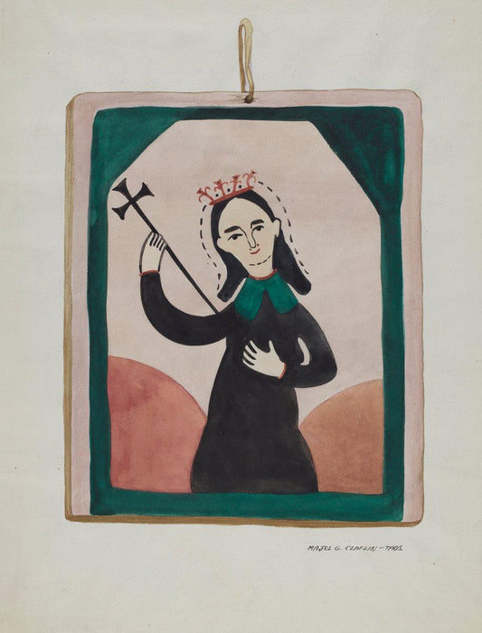 Majel G. Claflin:Retablo (Virgin),16x12"(A3) Poster