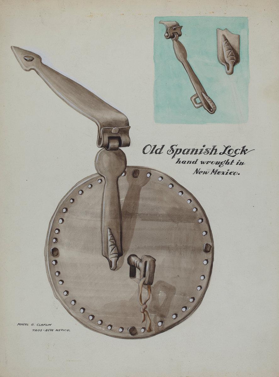 Majel G. Claflin:Spanish Lock,16x12"(A3) Poster