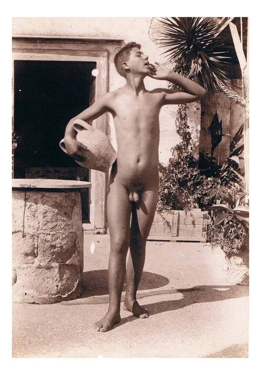 Male nude #38, historic photo by Wilhelm von Gloeden, 16x12"(A3) Poster