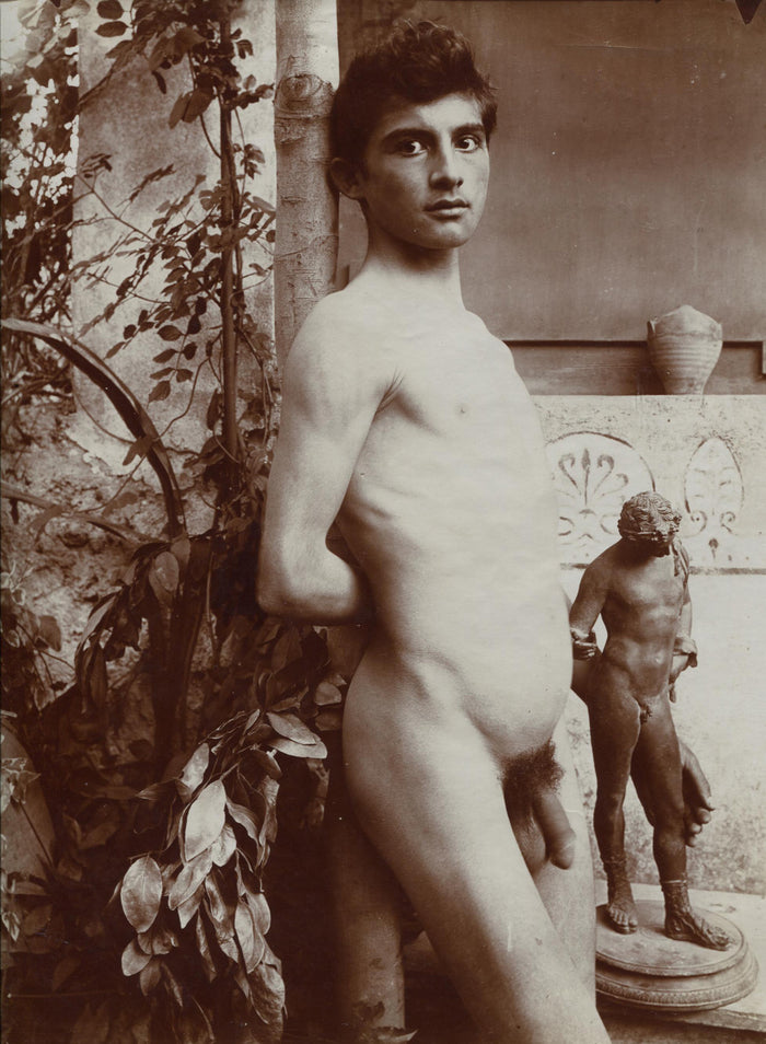 male, historic photo by Wilhelm von Gloeden, 16x12