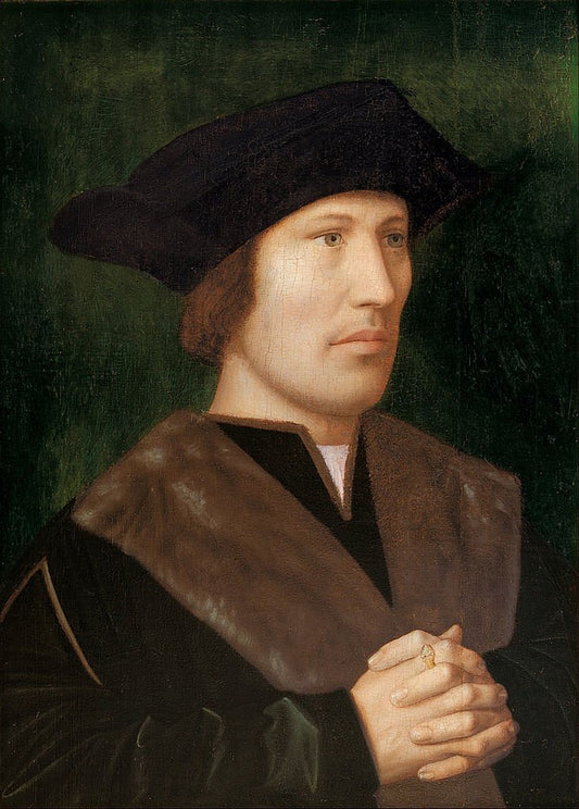 Man praying, vintage artwork by Ambrosius Benson, A3 (16x12") Poster Print