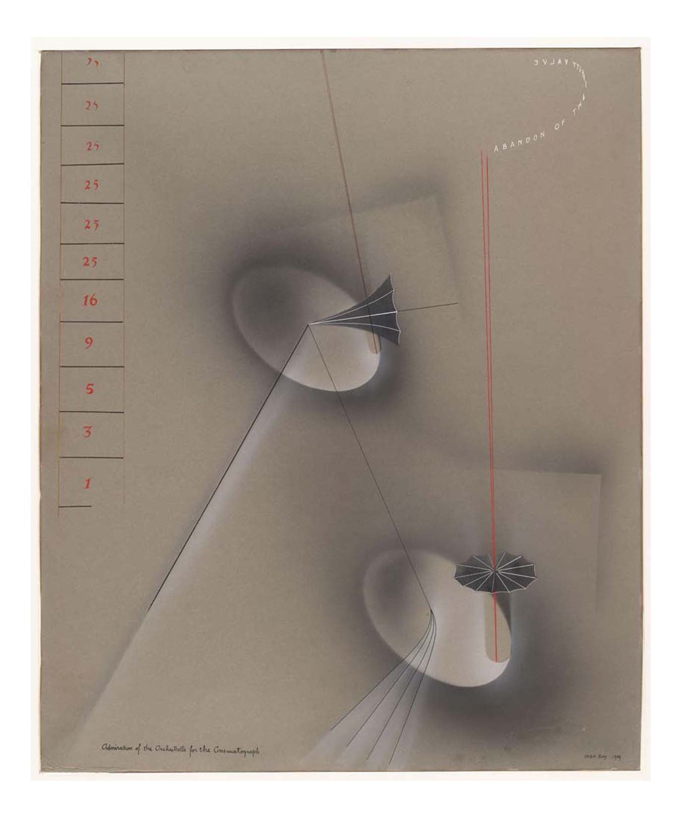 Man Ray - Admiration of the Orchestrelle for the Cinematograph, 16x12" (A3) Poster Print