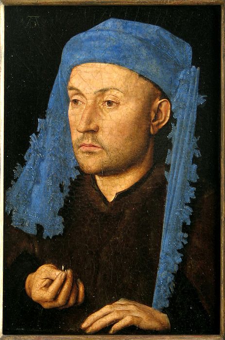 Man with a Ring, vintage artwork by Jan van Eyck, A3 (16x12") Poster Print