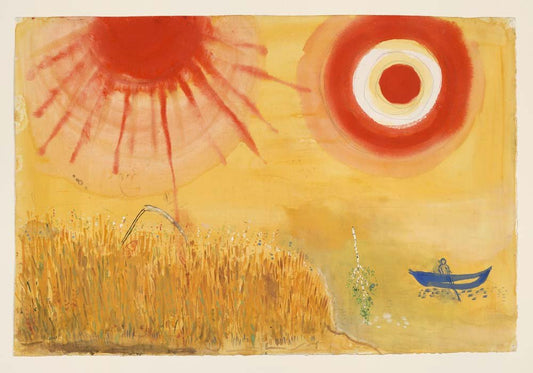 Marc Chagall - A Wheatfield on a Summer's Afternoon,  Aleko,  vintage art, A3 (16x12")  Poster Print 