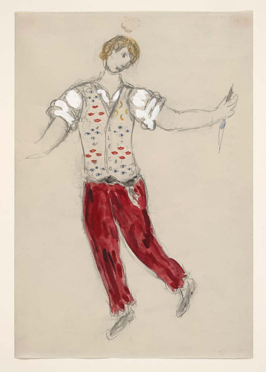 Marc Chagall - Aleko, costume design for Aleko, vintage art, modern poster print